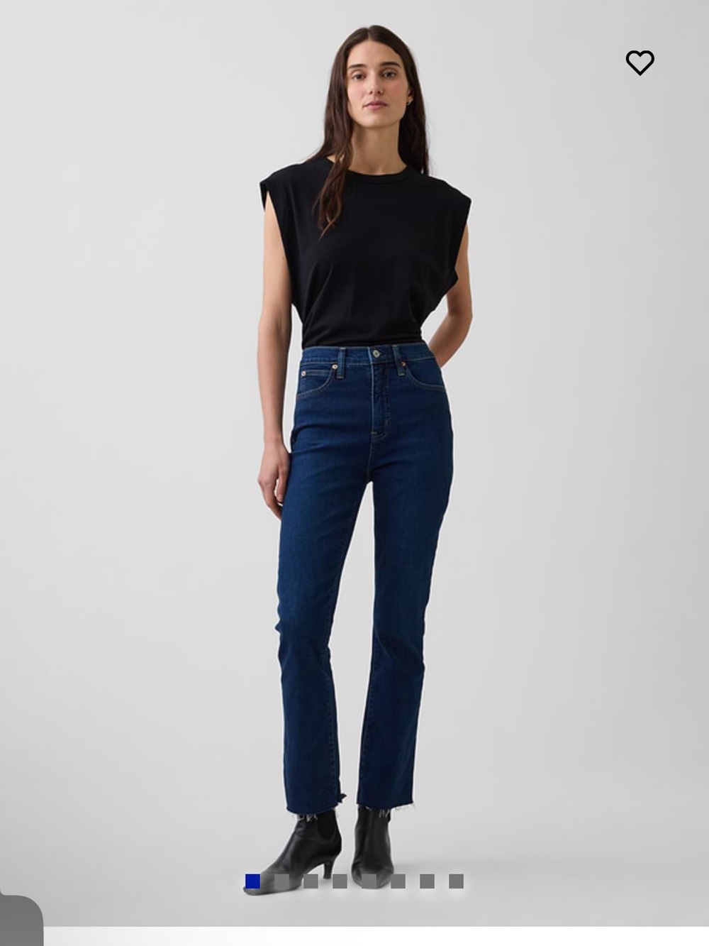 GAP KickFit High-Rise Straight Jeans in Dark Blue Wash 27R